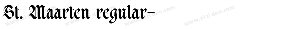 St. Maarten regular字体转换